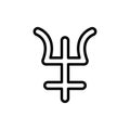 Symbol Neptune icon. Simple line, outline vector elements of esoteric icons for ui and ux, website or mobile application