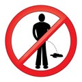 Symbol No Urinating Royalty Free Stock Photo