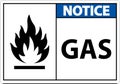 Symbol Notice Sign Gas On White Background