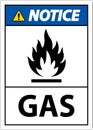 Symbol Notice Sign Gas On White Background