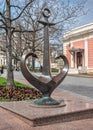 Symbol of Odessa anchor-heart in Odessa, Ukraine