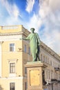 The symbol of Odessa - bronze monument of Duke de Richelieu in Odessa, Ukraine