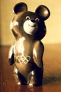 Olympic fun brown bear 1980 Royalty Free Stock Photo