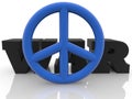 A symbol of peace ahead of the war concept Royalty Free Stock Photo