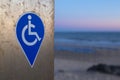 Symbol for people with disability adapted devices Royalty Free Stock Photo