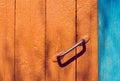 Symbol of poverty line. Old door handle Royalty Free Stock Photo