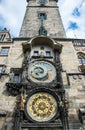 Symbol of Prague. Astronomical clock Royalty Free Stock Photo