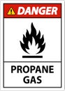 Symbol Propane Danger Label, Propane Gas Sign Royalty Free Stock Photo