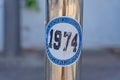 symbol of protest for the liberation of Famagusta in northern Cyprus displayed on the streets of the Republic of Cyprus. 1974. Royalty Free Stock Photo