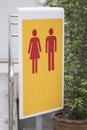 Symbol of a public toilet for Male and female Royalty Free Stock Photo