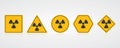 Symbol of radiation. Warning danger yellow sign. Caution toxic biohazard. Vector