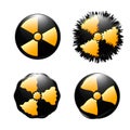 Symbol of radioactive contamination Royalty Free Stock Photo