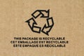 Symbol - Recyclable packaging