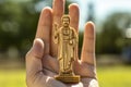 Symbol of Religious Faith - Statue of Jesus Christ in Hand