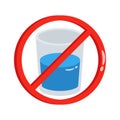Symbol representing fasting during Ramadan by abstaining from drinking water.