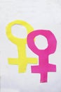 Symbol representing lesbian, sign, pictogram
