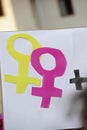 Symbol representing lesbian, sign, pictogram