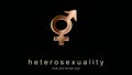 The symbol that represents the heterosexuality. In addition to LGBT, intersex, androgynous groups and hermaphrodite.