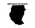 Symbol of Republic of Sudan and map