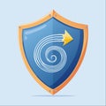 Protective Shield Symbolizing Strategic Direction Royalty Free Stock Photo
