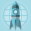 Symbol Rocket Space Ship launch Ic Royalty Free Stock Photo