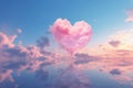 Symbol romantic day clouds nature background romance love shape valentine blue sky heart background Royalty Free Stock Photo