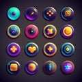 symbol round game button ai generated