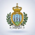 Symbol of San Marino, vector illustration.