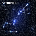 Symbol Scorpius Zodiac Sign. Vector Illustration.