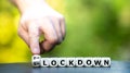 Symbol for a second lockdown. Royalty Free Stock Photo
