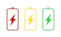 Symbol Set - Akku. battery on charge Royalty Free Stock Photo