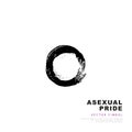 A symbol and a sign of asexual pride. The black outline of the circle. Black brush strokes drawn by hand. Lack of sexual