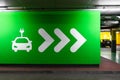 Symbol sign of electric cars charging station. Plug-in charger or socket for PHEV cars or vehicles. Concept of green electricity,