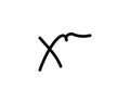 X letter signature logo