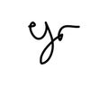 Y letter signature logo