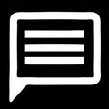 Symbol of the speech bubble or messaging icon Royalty Free Stock Photo