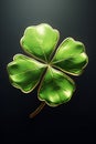 Lucky Irish four leaf clover, festive symbol of St. Patricks Day Royalty Free Stock Photo