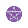 Symbol star pentagram icon. Simple color vector elements of esoteric icons for ui and ux, website or mobile application Royalty Free Stock Photo