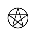 Symbol star pentagram icon. Simple line, outline vector elements of esoteric icons for ui and ux, website or mobile application Royalty Free Stock Photo