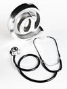 At symbol with stethoscope Royalty Free Stock Photo