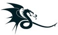 A Dragon Symbol. Royalty Free Stock Photo