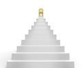 A symbol of success is a chair on top of the pyramid. Royalty Free Stock Photo