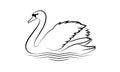 Swan on the water symbol 