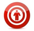 Symbol for a Targeted Person. Royalty Free Stock Photo