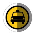 symbol taxi front car icon