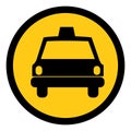 symbol taxi front car icon