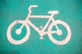 Symbol to indicate the road for bicycles.please share the road for bike. Royalty Free Stock Photo