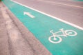 Symbol to indicate the road for bicycles.please share the road for bike. Royalty Free Stock Photo