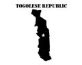 Symbol of Togolese Republic and map Royalty Free Stock Photo