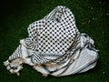 Symbol. Typical scarf of the Palestinian people. kufiya